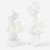 Abstract Stone Sculptures with Crystal Base - 16" - White - Set of 2 - IMAGE 2