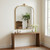 Curved Top Art Deco Framed Wall Mirror - 30.5" - Gold Finish - IMAGE 1