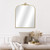 Curved Top Art Deco Framed Wall Mirror - 30.5" - Gold Finish - IMAGE 5