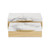 Rectangular Faux Marble Decorative Storage Box Set - 11.75" - White and Brown