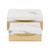 Square Faux Marble Decorative Storage Box Set - 10.75" - White and Brown