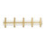 Handcrafted Five Hook Coat Rack - 21.75" - White and Gold - IMAGE 5