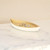 Rowboat Shaped Raised Rim Tray - 7" - White and Gold - IMAGE 3