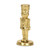 Small Christmas Nutcracker Cast Iron Figurine - 5.5" - Gold - IMAGE 4