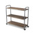 38.5" Brown and Gray 3 Tier Shelf Cart with Wheels - IMAGE 3