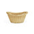 16" Beige and Brown Tapered Oval Laundry Basket - IMAGE 3