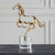 Horse Sculpture with Crystal Base - 14.75" - Gold and Clear - IMAGE 1