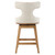 Upholstered Swivel Return Seat Counter Stool - 38.25" - White