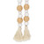 Artificial Beaded Garland with Tassels - 3.25' x 2"