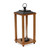 Small Open Side Candle Lantern with Glass Insert - 20.5" - Brown and Black - IMAGE 1
