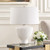 Vertical Ribbed Ceramic Table Lamp with Drum Shade - 23.5" - White - IMAGE 3