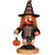 8.5" Black, Orange, and Brown Halloween Witch with Pumpkin and Cat Decorative Smoker Incense Burner - IMAGE 1
