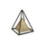 10.5" Bronze and Black Contemporary Pyramid Tabletop Decoration - IMAGE 1