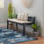 Low Profile Framed Woven Rattan Cane Bench - 52.5" - Black - IMAGE 1