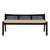 Low Profile Framed Woven Rattan Cane Bench - 52.5" - Black - IMAGE 2