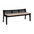 Low Profile Framed Woven Rattan Cane Bench - 52.5" - Black - IMAGE 3