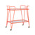 Two Tier Mirrored Top Bar Serving Cart - 32.5" - Coral Pink - IMAGE 3