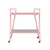 Two Tier Glass Top Bar Serving Cart - 32.5" - Pink - IMAGE 2