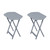 Foldable Snack Tray Tables with Routed Edge - 26.25" - Gray - Set of 2 - IMAGE 2
