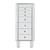 Mirrored Jewelry Armoire with 7-Drawers - 40.5" - Silver - IMAGE 2