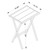 4-Piece Folding Tray Table Set - 26.5" - White - IMAGE 4