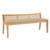 Framed Woven Rattan Cane Bench - 52.5" - Beige - IMAGE 3