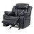 Faux Leather Upholstered Reclining Chair with Padded Arms - 41" - Black - IMAGE 2