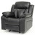 Faux Leather Upholstered Reclining Chair with Padded Arms - 41" - Black - IMAGE 4