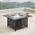 5-Piece Bronze and Gray Square Outdoor Patio Furniture Fire Table Set 42" - IMAGE 3