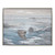 50" Blue and Gray Rectangular Framed Ocean with Boat Wall Art - IMAGE 1