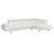 Adjustable Faux Leather L Shape Sectional Sofa - 109" - White - IMAGE 1