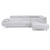 Adjustable Faux Leather L Shape Sectional Sofa - 109" - White - IMAGE 2