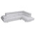 Adjustable Faux Leather L Shape Sectional Sofa - 109" - White - IMAGE 3