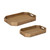 Country Rustic Wooden Trays - 15" - Set of 2 - IMAGE 2