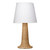 Table Lamp with Tapered Shade - 27" - Brown and Off-White - IMAGE 1