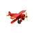 7.75" Red Curtiss Biplane Collectible Key Wind Up Tin Toy - IMAGE 1