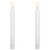 LED Flickering Flameless Taper Church-Top Christmas Candles - 9.75" - White - Set of 2 - IMAGE 2