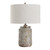 Intricate Etched Ceramic Table Lamp with Drum Shade - 24.5" - Gray - IMAGE 4