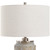 Intricate Etched Ceramic Table Lamp with Drum Shade - 24.5" - Gray - IMAGE 5