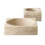 Large Travertine Square Serving Bowl - 8" - Cream - IMAGE 2