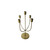 5-Taper Candle Holder with Base - 13.75" - Gold - IMAGE 1