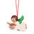 1.75" White, Brown, and Green Angel Singer Collectible Christian Ulbricht Ornament - IMAGE 1