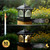 LED Lighted Solar Powered Aluminum Outdoor Post Cap - 14.25" - Black - IMAGE 4