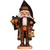15” Natural Woodsy Santa with Lantern Christmas Handmade Wooden Nutcracker - IMAGE 1
