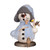 7.5” Snowman Ice Angler Christmas Handcrafted Wooden Smoker Figurine - IMAGE 1