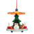 3" Warm and Vibrant Pyramid With A Snowman Collectible Christian Ulbricht Ornament - IMAGE 1