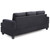 Tufted Microsuede Square Arm Straight Sofa - 79" - Black - IMAGE 4