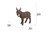 20.5" Standing Donkey Looking Left Outdoor Garden Statue
