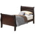 Wooden Sleigh Twin Platform Bed - 87" - Dark Brown - IMAGE 1