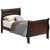 Wooden Sleigh Twin Platform Bed - 87" - Dark Brown - IMAGE 3